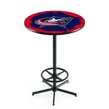 Holland Bar Stool Co 42" Black Columbus Blue Jackets Pub Table L216B4228ColBlu